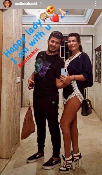 نادين الراسي وخطيبها مجد دعبول